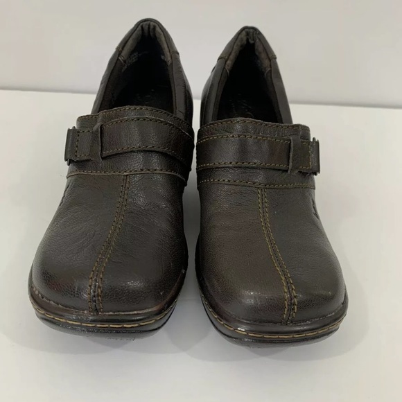 Born Concept Brown Leather Clog Shoe Size 6.5 - Picture 2 of 8